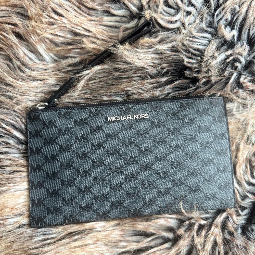Michael Kors Black Monogram Wristlet